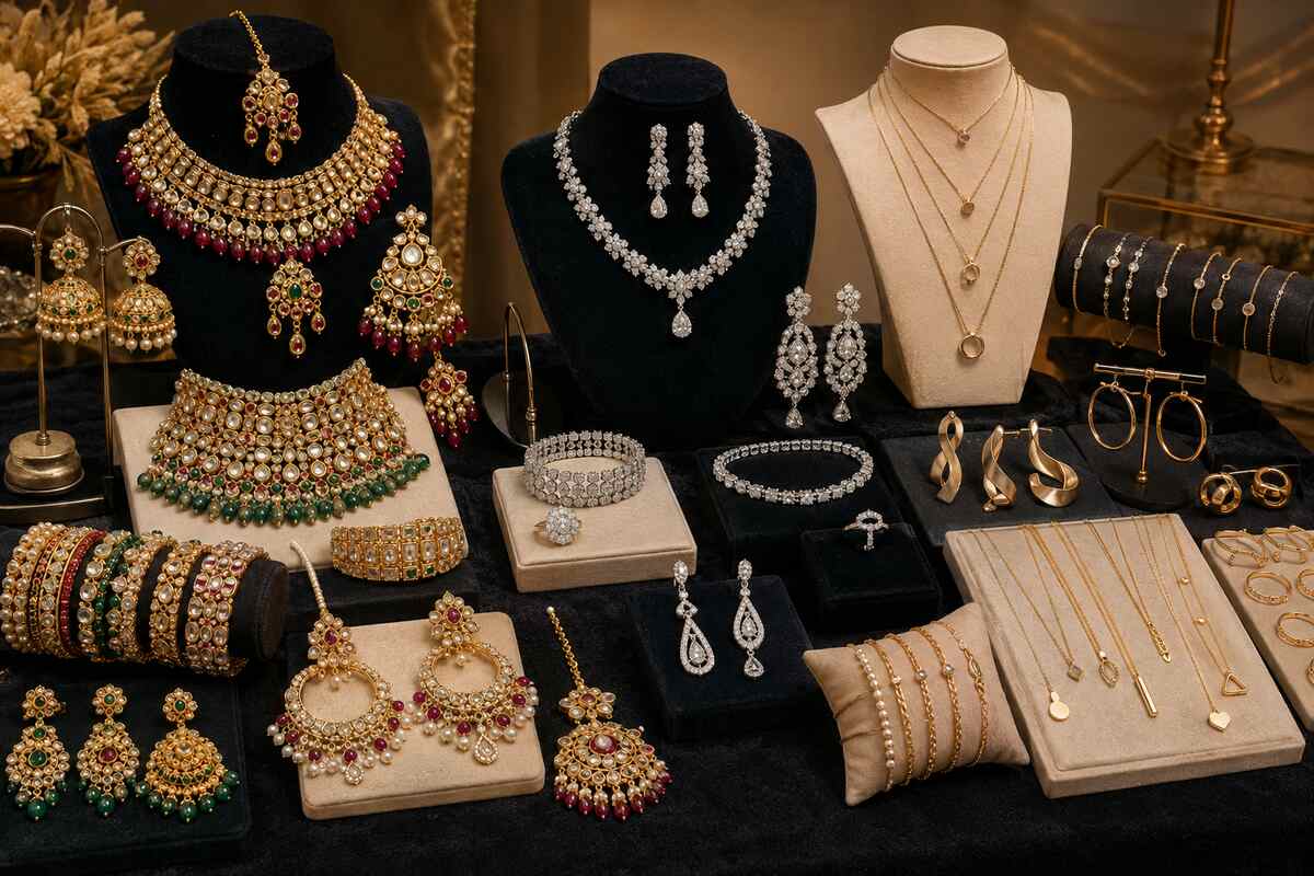 TJ Jewelry wholesale shop in Shah Alam Market Lahore